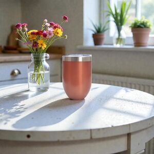 Rose Pink Insulated Tumbler with Lid